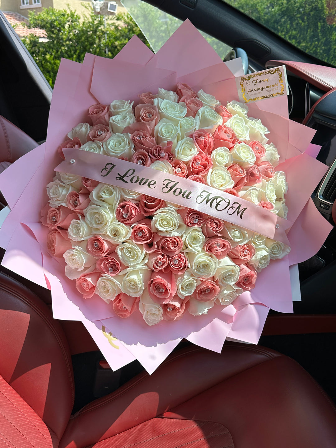 𝟏𝟎𝟎 𝐑𝐨𝐬𝐞𝐬 𝐋𝐨𝐧𝐠𝐬𝐭𝐞𝐦 𝐁𝐨𝐮𝐪𝐮𝐞𝐭 Mix roses