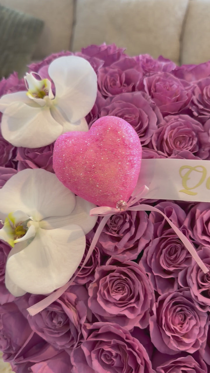3D Heart of Love 150 red roses-Luxury Heart-Shaped Red Rose Arrangement